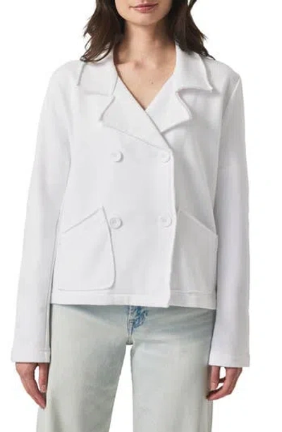 SPLENDID SPLENDID DIANA DOUBLE BREASTED COTTON FRENCH TERRY BLAZER