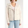 Splendid Double Breasted Cotton French Terry Blazer In White