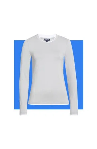 Splendid Double Layer Long Sleeve T-shirt In Gray