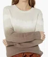 Splendid Dylan L/s Sweater In Toast Dip Dye In Beige