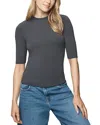 Splendid Elbow Sleeve Tee In Gray
