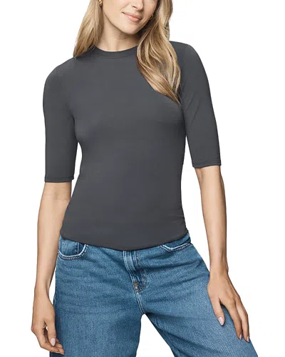 Splendid Elbow Sleeve Tee In Gray