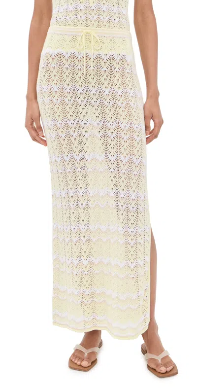 Splendid Eleni Sweater Skirt Lemon Drop Multi In Neutral