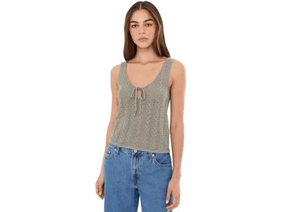 Splendid Eleni Pointelle Sweater Tank In Brown