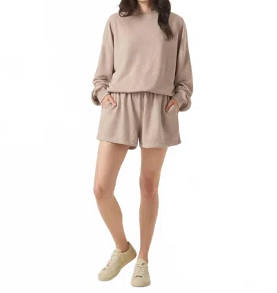 Splendid Elise Embroidered Shorts In Fawn Floral In Brown