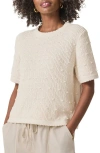 Splendid Eliza Short Sleeve Sweater In Moonstone