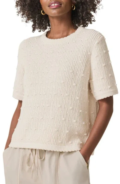Splendid Eliza Short Sleeve Sweater In Moonstone
