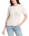 Splendid Eliza Short Sleeve Sweater In White