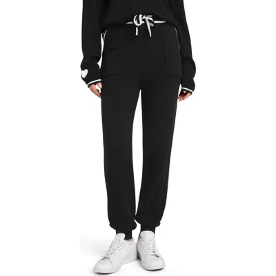 Splendid Elizabeth Jogger Pants In Black/snow Heather