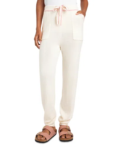 Splendid Elizabeth Jogger Pants In Snow/cotton Candy