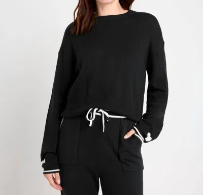 Splendid Elizabeth Sweater In Black/snow Heather In Multi