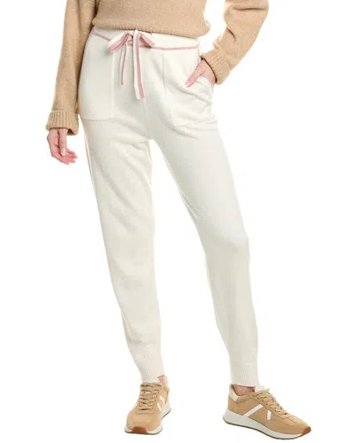 Splendid Elizabeth Sweater Silk-blend Jogger Pant In White