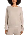 Splendid Elizabeth Heart Detail Cotton Blend Sweater In Toast
