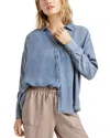 Splendid Ella Button Front Shirt In Indigo