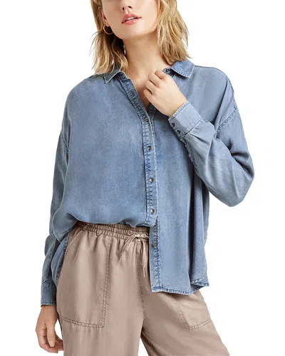Splendid Ella Button Front Shirt In Indigo