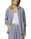 Splendid Ella Stripe Button-up Shirt In Blue