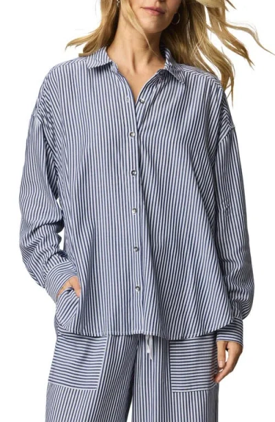 Splendid Ella Striped Button Down Shirt In Multi