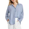 Splendid Ella Stripe Button-up Shirt In Ice Navy Stripe
