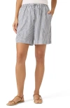 Splendid Ella Stripe Shorts In Navy Stripe