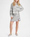 Splendid Elliott Plaid Sweater In Grey Glen Check