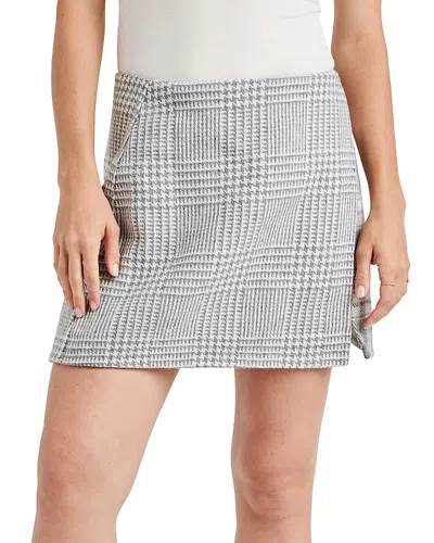 Splendid Elliott Plaid Mini Skirt In Grey Glen Check