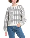 Splendid Elliott Plaid Sweater In Gray