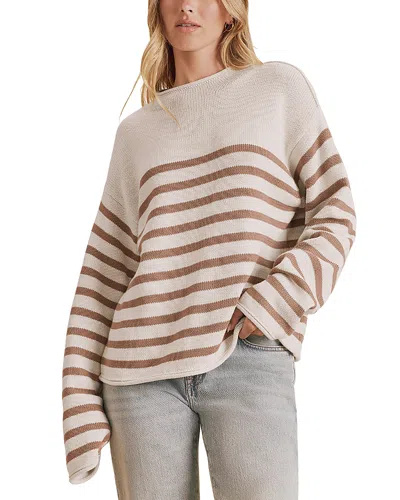 Splendid Elsie Printed Roll Neck Sweater In White