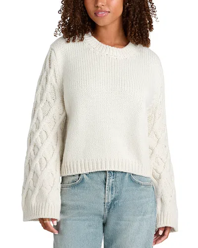 Splendid Ember Crewneck Cashmere Sweater In Pale Oak