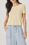 Splendid Emerson Short Sleeve Sweater In Yellow