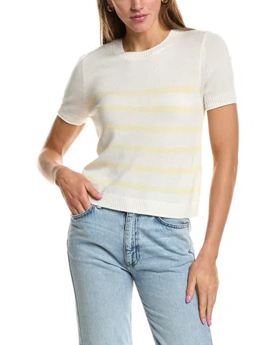 Splendid Emerson Stripe Cashmere-blend Sweater In White