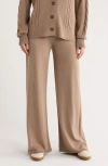 Splendid Emily Cable Knit Pants In Animal Print