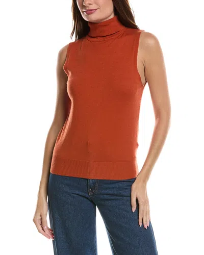 Splendid Emily Mock Neck Sweater Tank In Orange
