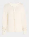 Splendid Emmy Pearl Cardigan In Snow Heather