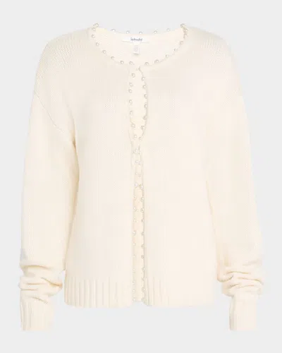 Splendid Emmy Pearl Cardigan In Snow Heather