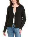 Splendid Emmy Imitation Pearl Caridgan In Black