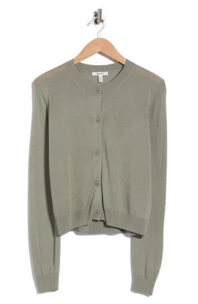 Splendid Erica Crewneck Button Front Cardigan In Gray