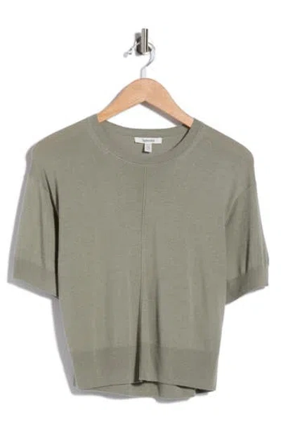 Splendid Erica Short Sleeve Crewneck Sweater In Green