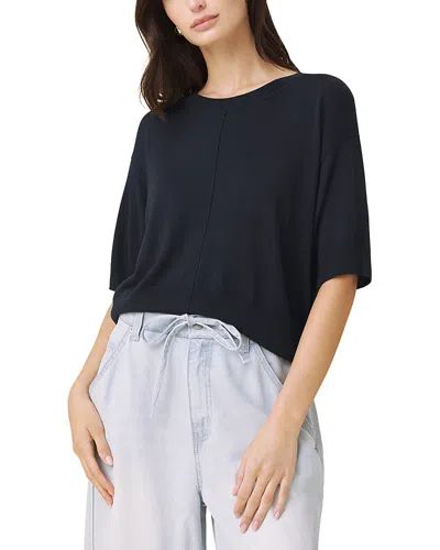 Splendid Erica Short Sleeve Crewneck Sweater In Blue