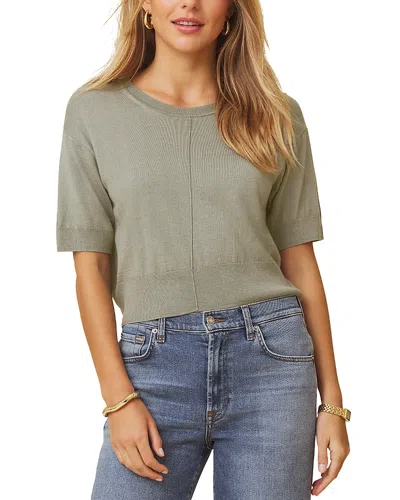 Splendid Erica Short Sleeve Crewneck Sweater In Green