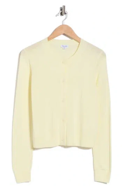 Splendid Eris Button Front Crop Cardigan In Yellow