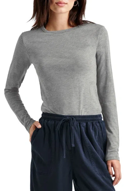 Splendid Eva Slub Top In Heather Grey