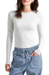 Splendid Eva Slub Top In White