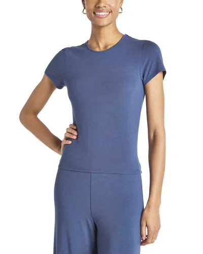 Splendid Everywhere Lyr Cashmere-blend T-shirt In Blue