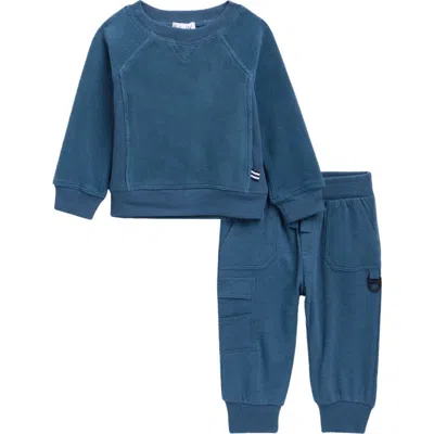 Splendid Babies'  Exploration Cotton Blend Sweatshirt & Pants Set In Dusk