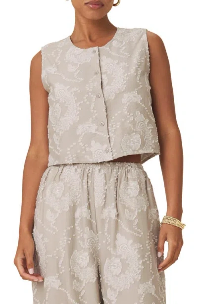 Splendid Ezra Button-up Tank In Brown