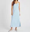 Shop Splendid Ezra V Neck Maxi Dress In Bleached Indigo In Multi