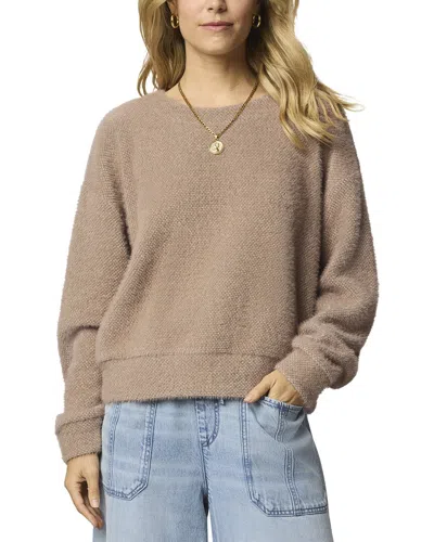 Splendid Fallon Fuzzy Crewneck Pullover In Purple