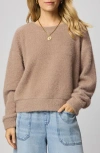 Splendid Fallon Fuzzy Crewneck Sweater In Brown