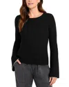 Splendid Farah Rib Crewneck Sweater In Black