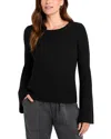 Splendid Farah Rib Crewneck Sweater In Black